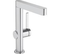 Hansgrohe Grifo monomando Finoris lavabo de pie cromo 76060000, caño giratorio y desagüe Push-Open