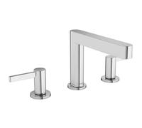 hansgrohe Finoris Mezclador de lavabo de 3 agujeros 110 con vaciador Push-Open, cromo, 76033000