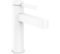 hansgrohe Finoris mezclador monomando de lavabo 110 con juego de desagüe, alcance 139 mm, 76020700, Color: blanco mate
