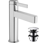 hansgrohe Finoris mezclador monomando de lavabo 110 CoolStart con desagüe automático push-open, alcance 139mm, 76024000, Color: cromado