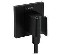 hansgrohe FixFit E, conexión para pared con soporte para ducha, color mate, 1 unidad.