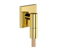 hansgrohe FixFit Fine E - toma de agua ducha, conector de manguera ducha con válvula antirretorno, color oro pulido, 28883990