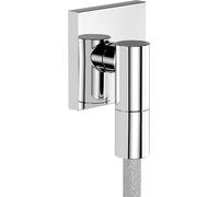 hansgrohe FixFit Fine E - toma de agua ducha, conector de manguera ducha con válvula antirretorno, cromo, 28883000