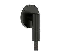 hansgrohe FixFit Fine S - toma de agua ducha, conector de manguera ducha con válvula antirretorno, cromo negro cepillado, 28882340