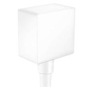 Hansgrohe Fixfit - Toma de agua Square con válvula antirretorno, blanco mate 26455700
