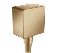 Hansgrohe FixFit Toma de agua Square con válvula anti-retorno, bronce cepillado, 26455140