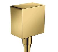 Hansgrohe FixFit Toma de agua Square con válvula anti-retorno, color oro pulido, 26455990
