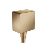 Hansgrohe FixFit Toma de agua Square con válvula anti-retorno, bronce cepillado, 26455140