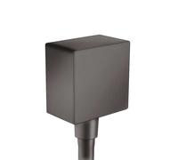 Hansgrohe Fixfit - Toma de agua Square con válvula antirretorno, cromo negro cepillado 26455340