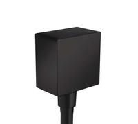 Hansgrohe Fixfit - Toma de agua Square con válvula antirretorno, negro mate 26455670