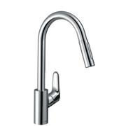Hansgrohe Focus M41 - Grifo de fregadero Focus con ducha extraíble, EcoSmart, cromo 31833000