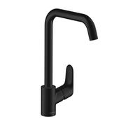 hansgrohe Focus M41 monomando de cocina 260, 1jet, 31820670, Color: negro mate