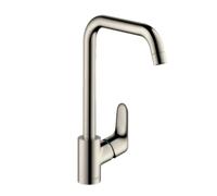 Hansgrohe Focus M41 - Grifo monomando de fregadero, aspecto de acero inoxidable 31820800