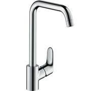 hansgrohe Focus M41 Mezclador monomando de cocina 260, Eco, 1 rociador, 31821000, Color: cromado