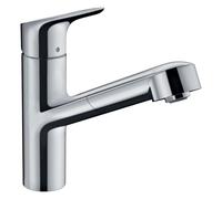 Hansgrohe Focus M43 - Grifo de fregadero con caño extraíble, cromo 71842000