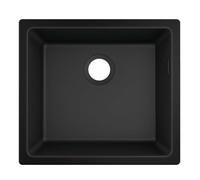 Hansgrohe - Fregadero de granito bajo encimera S510-U450, negro grafito 43431170