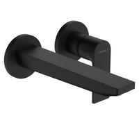 Hansgrohe, grifo de lavabo de dos orificios, modelo Rebris E, sistema de instalación empotrado, juego completo, altura de 195 mm, caño de salida de latón, referencia 72568670