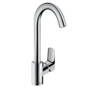 Hansgrohe, grifo para lavaplatos, modelo Logis M31 Eco, 1jet, acabado cromado, referencia 71861000