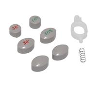 Hansgrohe - Juego de pulsadores para grifo termostático de pared Ecostat 1001, gris 97231000