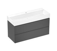 Hansgrohe, lavabo Xevolos, 1200x480 mm, con grifo y desagüe, sistema SmartClean, color blanco, referencia 61112450
