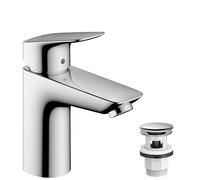 Hansgrohe Grifo para lavabo Logis 71107000 monomando Push-Open EcoSmart cromo