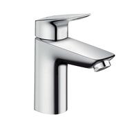 Hansgrohe Logis - Grifo monomando de lavabo 100, con conjunto de desagüe Push-Open, cromo 71107000