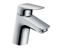 hansgrohe Logis - grifo lavabo sin desagüe, grifo monomando lavabo 67 mm, mezclador monomando lavabo ahorro de agua (EcoSmart), cromo, 71071000