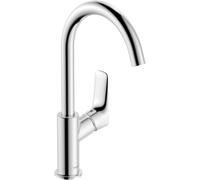 hansgrohe Logis mezclador de lavabo, caño giratorio, ComfortZone210, juego de desagüe, proyección 154mm, 71130000, Color: cromado