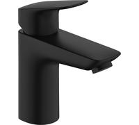 hansgrohe Logis mezclador de lavabo, CoolStart, ComfortZone100, sin juego de desagüe, proyección 108mm, 71103670, Color: negro mate