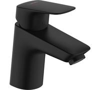hansgrohe Logis mezclador de lavabo, CoolStart, ComfortZone70, sin juego de desagüe, 107mm de proyección, 71073670, Color: negro mate