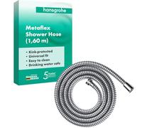 hansgrohe Metaflex - flexo de ducha universal 1,60 m, sistema anti-torsión, manguera de ducha flexible y resistente a las torceduras, incl. juntas, cromo, 28266000