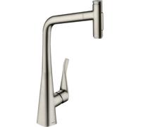 Hansgrohe – Grifo de fregadero M71 M7117-H320 – Ducha extraíble, sBOX, aspecto de acero inoxidable