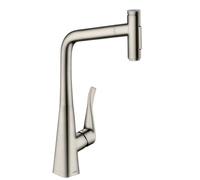 Hansgrohe – Grifo de fregadero M71 M7117-H320 – Ducha extraíble, sBOX, aspecto de acero inoxidable