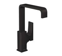 Hansgrohe Metropol - Grifo de lavabo con desagüe Push-Open, negro mate 32511670