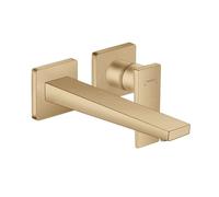 Hansgrohe Metropol Grifo monomando de lavabo empotrado con manecilla plana caño 22,5 cm, bronce cepillado, 32526140