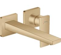 Hansgrohe Grifo de lavabo empotrado Metropol 32526140 - Monomando, 22,5 cm, bronce cepillado