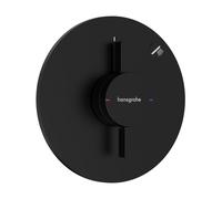 hansgrohe Mezclador DuoTurn S, empotrado, 1 consumidor, roseta redonda, 75618670, Color: negro mate