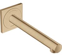 hansgrohe Mezclador electrónico para lavabo AXOR Uno empotrado, montaje en pared 220, proyección 225mm, 45111140, Color: Bronce cepillado