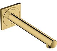 hansgrohe Mezclador electrónico para lavabo AXOR Uno empotrado, montaje en pared 220, proyección 225mm, 45111990, Color: Óptica Oro Pulido