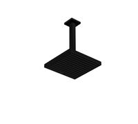 Hansgrohe Rociador de ducha Pulsify E 26x26 cm efecto lluvia cuadrada negro mate 24330670