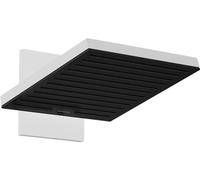 hansgrohe Pulsify E, rociador de ducha con conexión a pared, ducha fija rectangular, cabezal de ducha lluvia con 2 tipos de chorro, con sistema antical, blanco mate