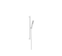 hansgrohe Pulsify E set de ducha 100, 1 tipo de rociador, EcoSmart, con barra de ducha 65 cm, 24370700, Color: Blanco Mate