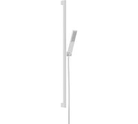 hansgrohe Pulsify E set de ducha 100, 1 rociador tipo EcoSmart, con barra de ducha 90 cm, 24380700, Color: Blanco Mate