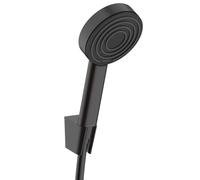 Hansgrohe Pulsify S - Conjunto de ducha con cabezal, soporte y manguera, EcoSmart+, negro mate 24307670