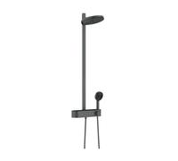 Hansgrohe Pulsify S - Conjunto de ducha con termostato, diámetro 26 cm, 3 chorros, cromo negro cepillado. 24240340