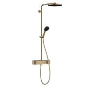 Hansgrohe Pulsify S - Conjunto de ducha con termostato, diámetro 26 cm, 3 chorros,EcoSmart,bronce cepillado 24221140