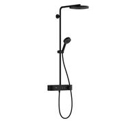Hansgrohe Pulsify S - Conjunto de ducha con termostato, diámetro 26 cm, 3 chorros, negro mate 24220670