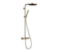 Hansgrohe Pulsify S Puro - Conjunto de ducha con termostato, diámetro 26 cm, 1 chorro, EcoSmart, bronce cepillado 24223140