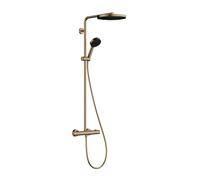 Hansgrohe Pulsify S Puro - Conjunto de ducha con termostato, diámetro 26 cm, 3 chorros, bronce cepillado 24237140