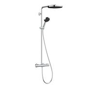 Hansgrohe Pulsify S Puro - Conjunto de ducha con termostato, diámetro 26 cm, 3 chorros, EcoSmart, cromo 24237000